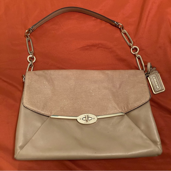 Coach Beige Madison Shoulder Bag - Picture 5 of 16
